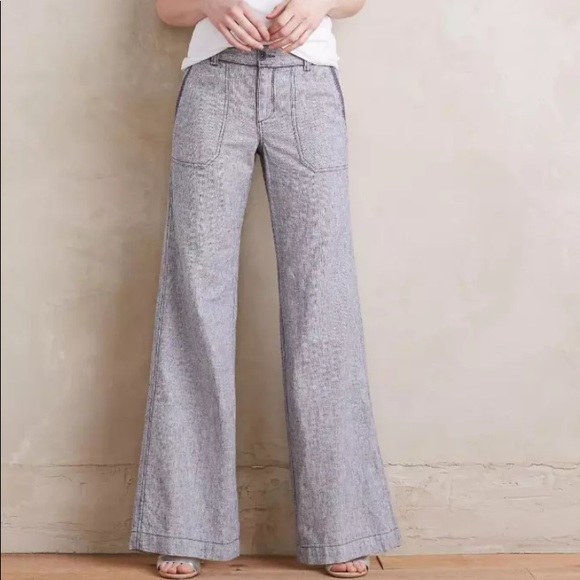 Anthropologie Pilcro Linen Wide Leg 